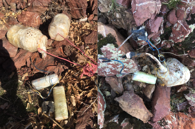 Pençe Harekatı'nda ele geçirilen EYP ve mayınlar imha edildi